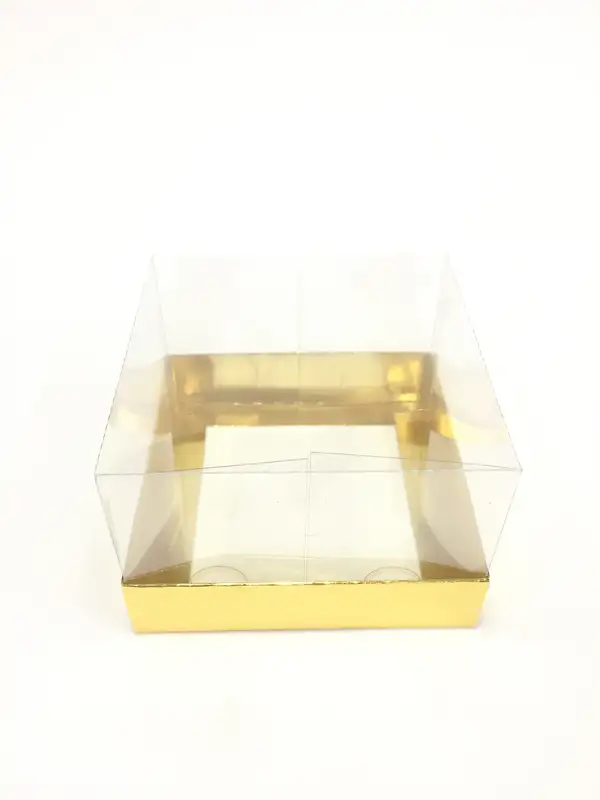 12x12x8 Altın Altı Kartonlu Asetat Kutu