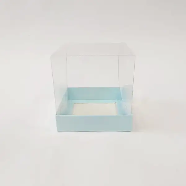12x12x12 Mavi Altı Kartonlu Asetat Kutu