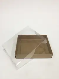 15x12x3 Kraft Altı Kartonlu Asetat Kutu - Görsel 1
