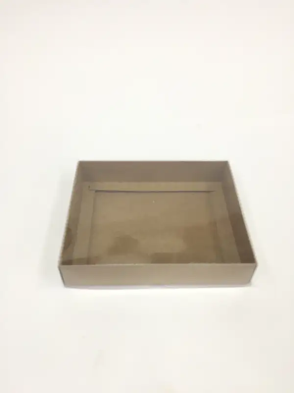 15x12x3 Kraft Altı Kartonlu Asetat Kutu