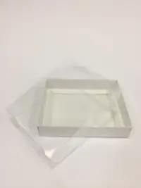 15x12x3 Beyaz Altı Kartonlu Asetat Kutu - Görsel 1