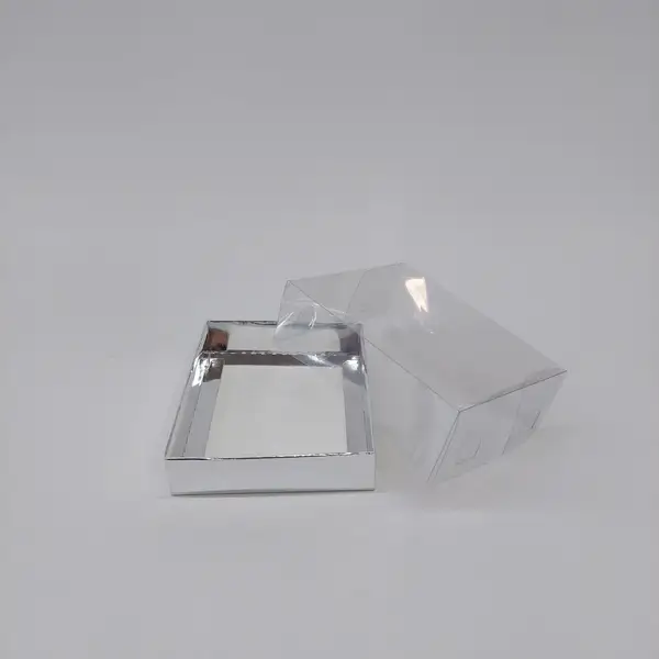 15x12x5 Gümüş Altı Kartonlu Asetat Kutu