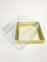 15x15x5 Altın Altı Kartonlu Asetat Kutu - Görsel 1