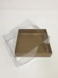 15x15x5 Kraft Altı Kartonlu Asetat Kutu - Görsel 1