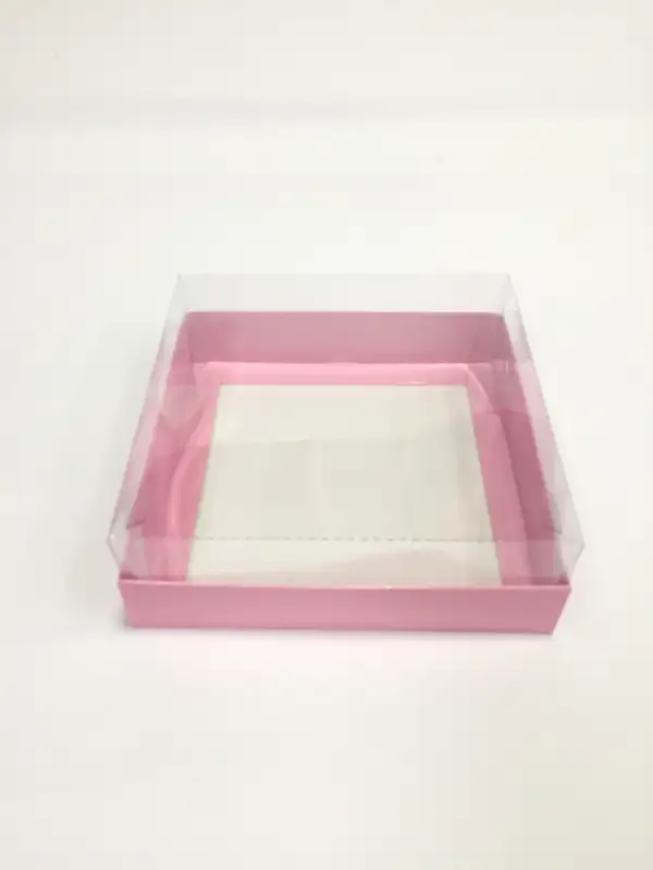 15x15x5 Pembe Altı Kartonlu Asetat Kutu