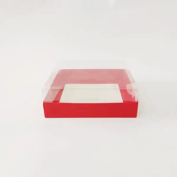 15x15x5 Kırmızı Altı Kartonlu Asetat Kutu
