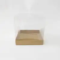 15x15x15 Kraft Altı Kartonlu Asetat Kutu - Görsel 1