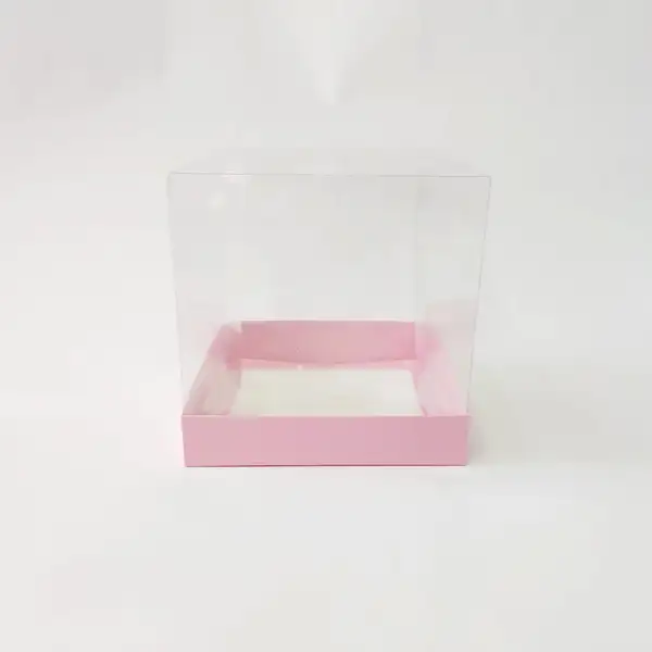 15x15x15 Pembe Altı Kartonlu Asetat Kutu