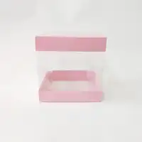 15x15x15 Pembe Alt Üst Kartonlu Asetat Kutu - Görsel 1