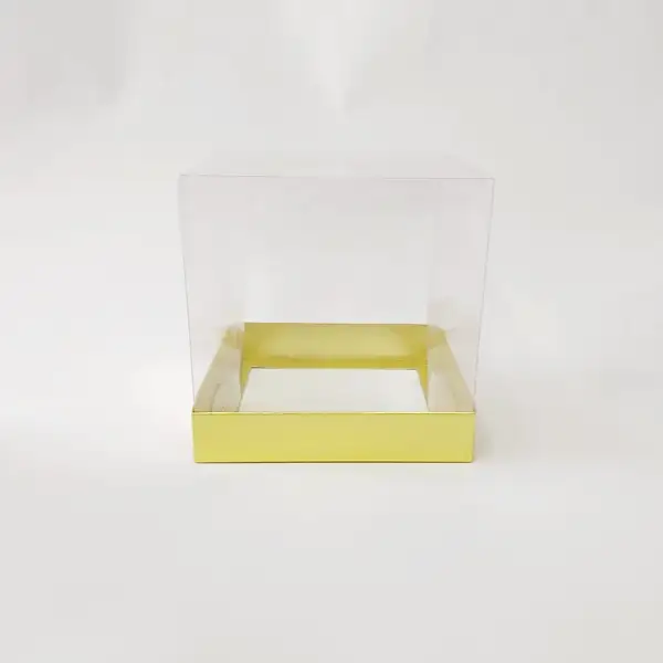 15x15x15 Altın Altı Kartonlu Asetat Kutu