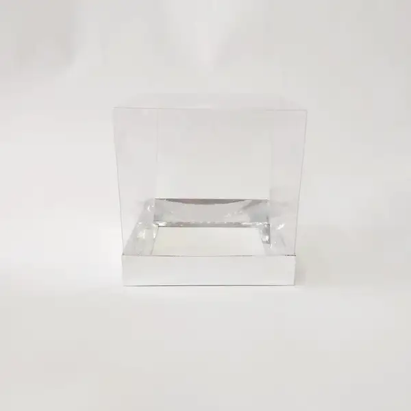 15x15x15 Gümüş Altı Kartonlu Asetat Kutu