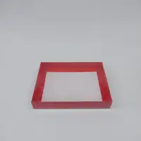 20x15x3 Kırmızı Altı Kartonlu Asetat Kutu - Görsel 1