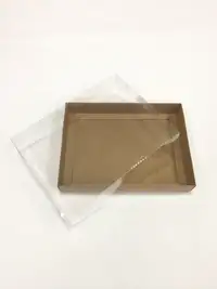 20x15x3 Kraft Altı Kartonlu Asetat Kutu - Görsel 1