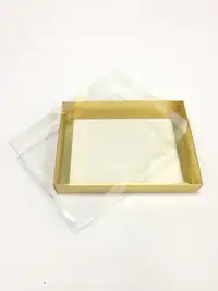 20x15x3 Altın Altı Kartonlu Asetat Kutu - Görsel 1
