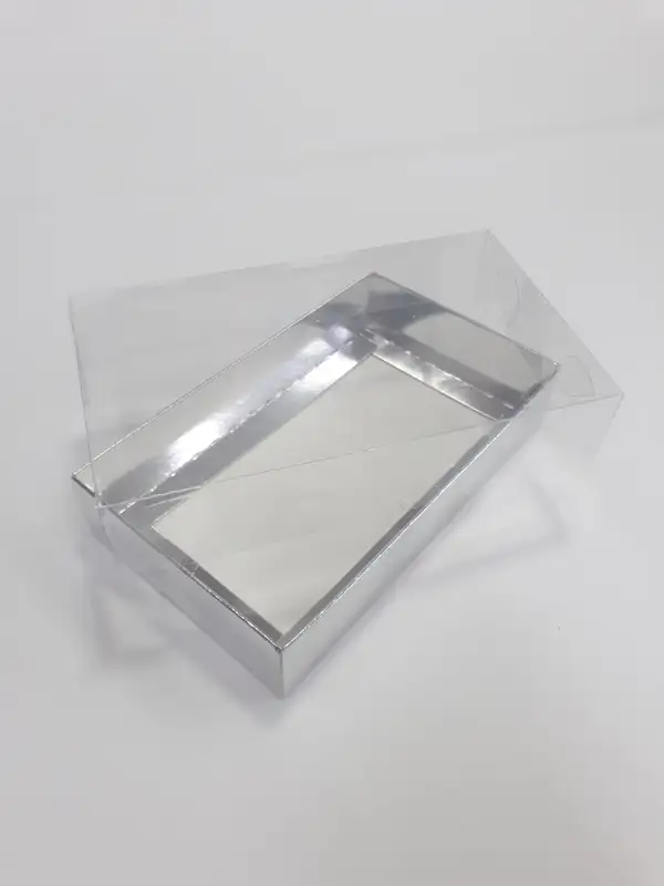 20x10x3 Gümüş Altı Kartonlu Asetat Kutu