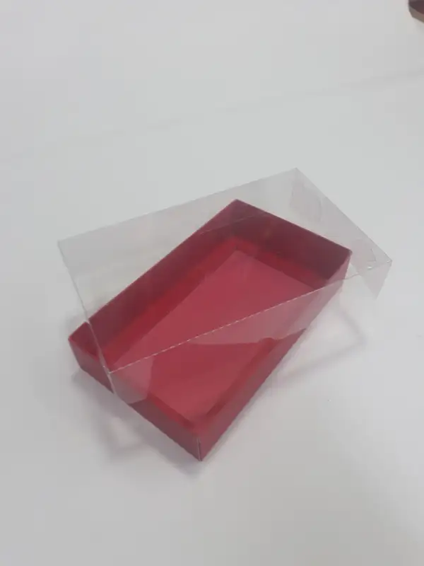 20x10x3 Kırmızı Altı Kartonlu Asetat Kutu