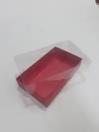 20x10x5 Kırmızı Altı Kartonlu Asetat Kutu - Görsel 1