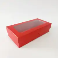 20x10x5 Pencereli Kırmızı Kutu - Görsel 1
