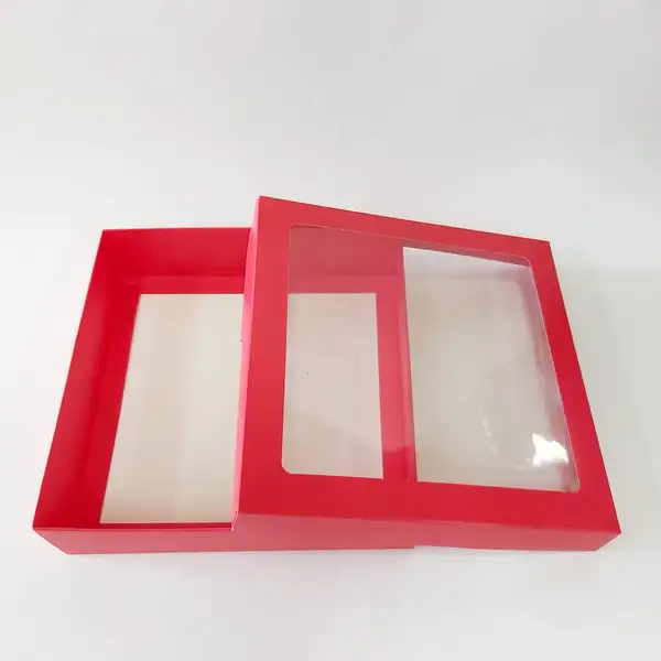 20x20x5 Pencereli Kırmızı Kutu