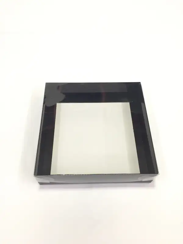 20x20x5 Siyah Altı Kartonlu Asetat Kutu