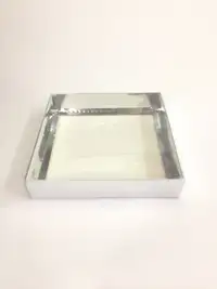 25x25x5 Gümüş Altı Kartonlu Asetat Kutu - Görsel 1