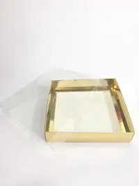 25x25x5 Altın Altı Kartonlu Asetat Kutu - Görsel 1