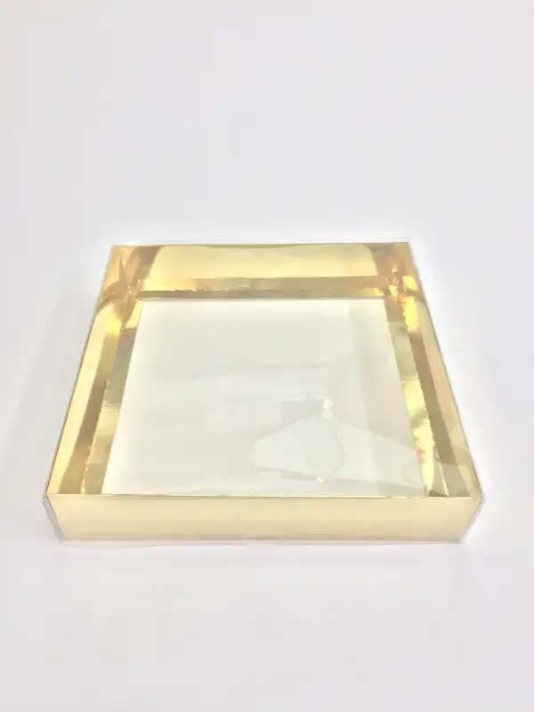 25x25x5 Altın Altı Kartonlu Asetat Kutu