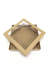 25x25x5 Pencereli Kraft Kutu - Görsel 1