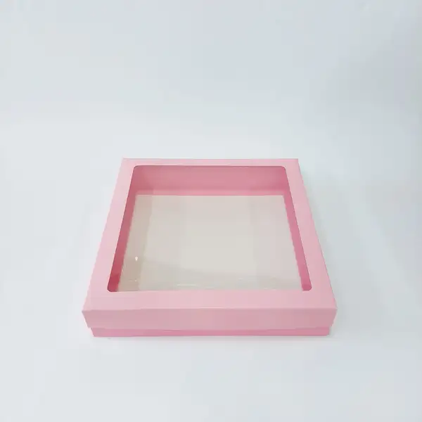 25x25x5 Pencereli Pembe Kutu