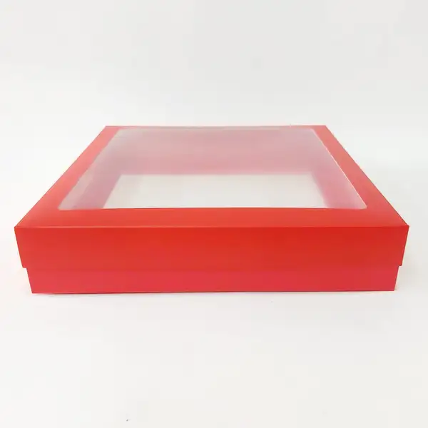 25x25x5 Pencereli Kırmızı Kutu