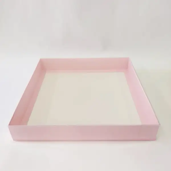 32x32x5 Pembe Altı Kartonlu Asetat Kutu
