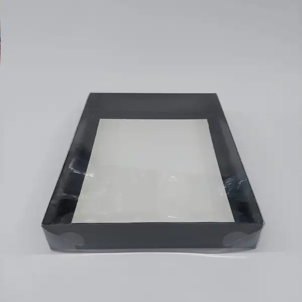 33x26x5 Siyah Altı Kartonlu Asetat Kutu