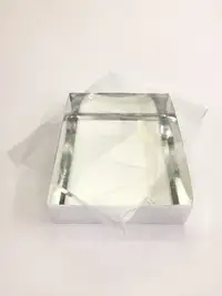 33x26x8 Gümüş Altı Kartonlu Asetat Kutu - Görsel 1