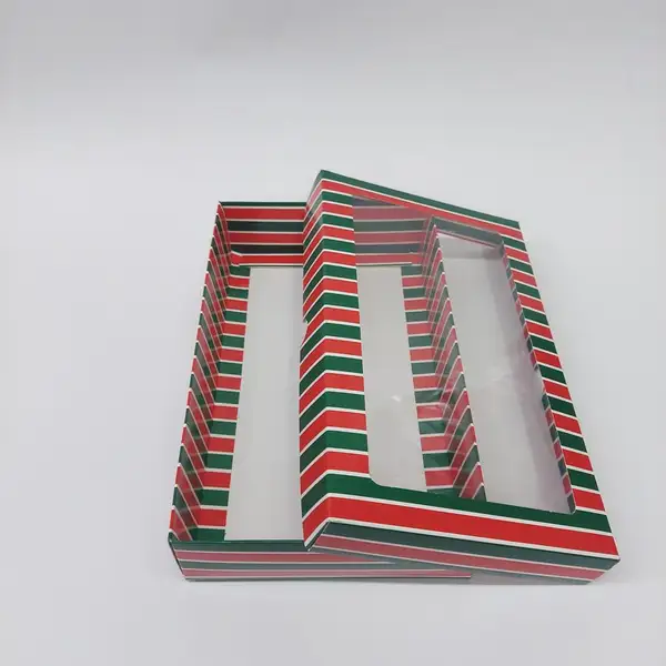 25x15x5 Yılbaşı Desenli Pencereli Kutu