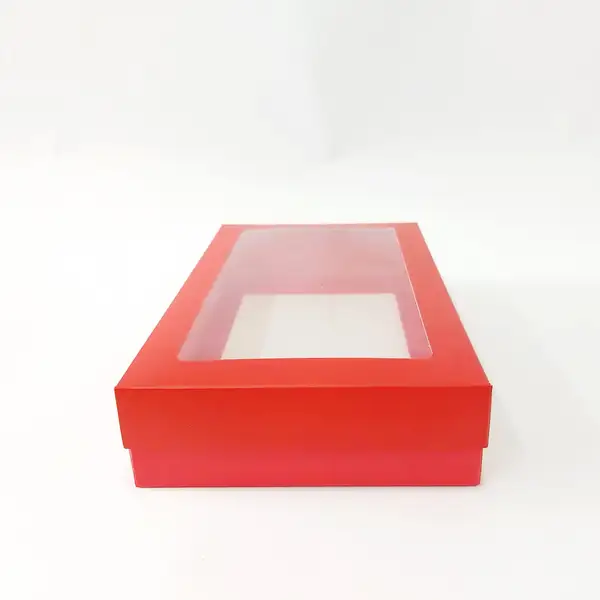 25x15x5 Pencereli Kırmızı Kutu