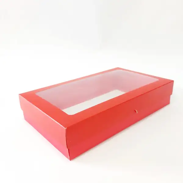 25x15x5 Pencereli Kırmızı Kutu