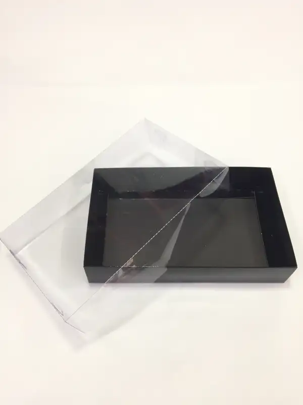 25x15x5 Siyah Altı Kartonlu Asetat Kutu