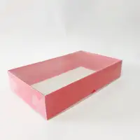 25x15x5 Kırmızı Altı Kartonlu Asetat Kutu - Görsel 1