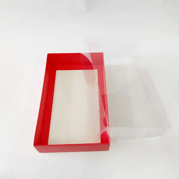 25x15x5 Kırmızı Altı Kartonlu Asetat Kutu