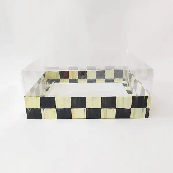 25x25x10 Dama Altı Kartonlu Asetat Kutu