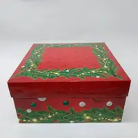 25x25x12 Kırmızı Yılbaşı Kutusu - Görsel 2