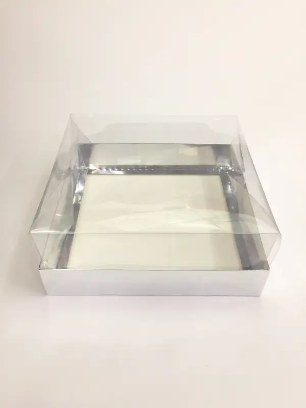 25x25x10 Gümüş Altı Kartonlu Asetat Kutu