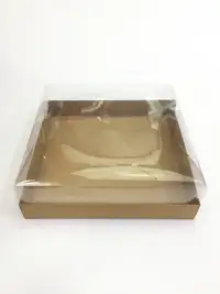 25x25x10 Kraft Altı Kartonlu Asetat Kutu - Görsel 1