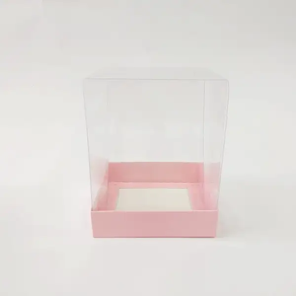 12x12x15 Pembe Altı Kartonlu Asetat Kutu