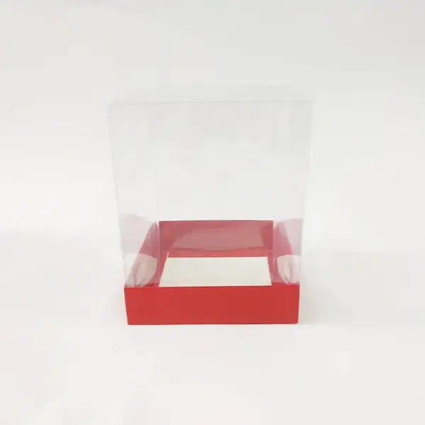 12x12x15 Kırmız Altı Kartonlu Asetat Kutu