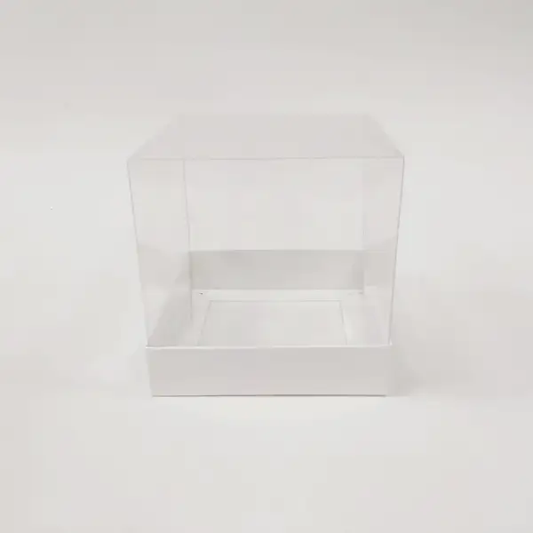 12x12x15 Beyaz Altı Kartonlu Asetat Kutu