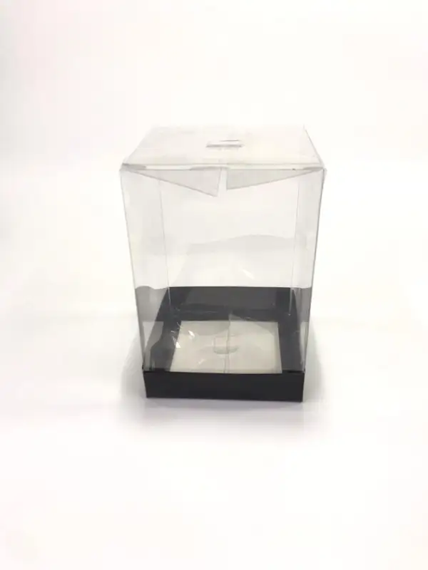 12x12x18 Siyah Altı Kartonlu Asetat Kutu