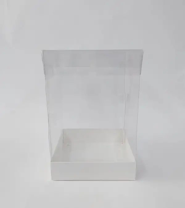 20x20x30 Beyaz Altı Kartonlu Asetat Kutu