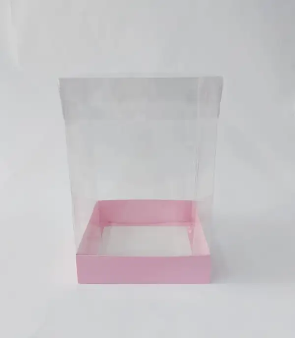 20x20x30 Pembe Altı Kartonlu Asetat Kutu