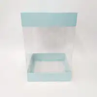 20x20x30 Mavi Alt Üst Kartonlu Asetat Kutu - Görsel 1